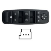 Achetez LEVIER DE LEVE-VITRE AVANT GAUCHE + ESP ABATTABLE - JAN LAT AJUS (NOIR) (4 BOUTONS) 3 BROCHES MERCEDES MERCEDES M W164 2