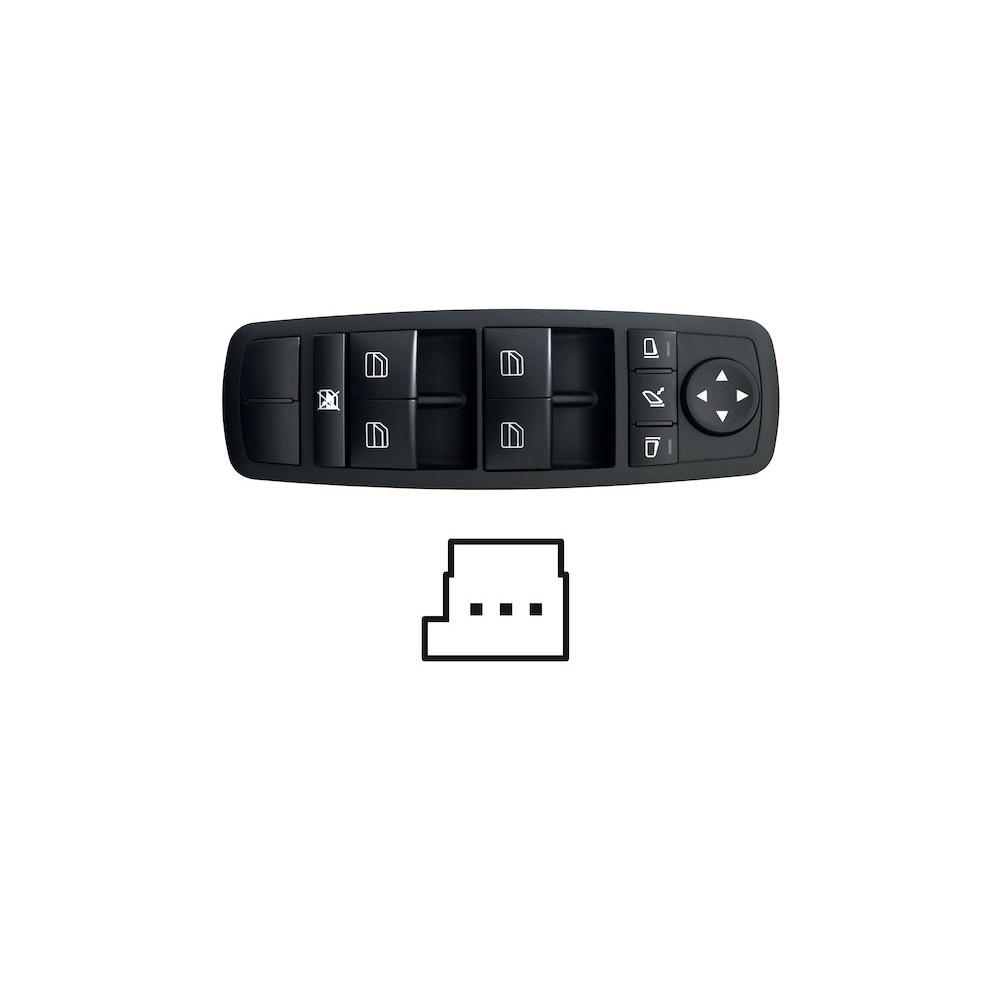 Achetez LEVIER DE LEVE-VITRE AVANT GAUCHE + ESP ABATTABLE - JAN LAT AJUS (NOIR) (4 BOUTONS) 3 BROCHES MERCEDES MERCEDES M W164 2