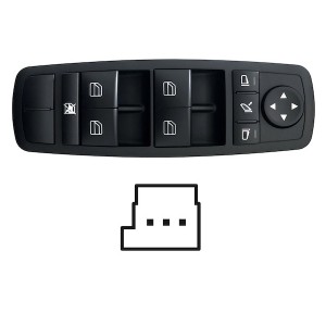 Compra MANDO ELEVALUNAS DELANTERO IZQUIERDO+ESP ABATIBLE -JAN LAT AJUS(NEGRO)(4 BOT)3 PIN MERCEDES MERCEDES M W164 2005.02- al m