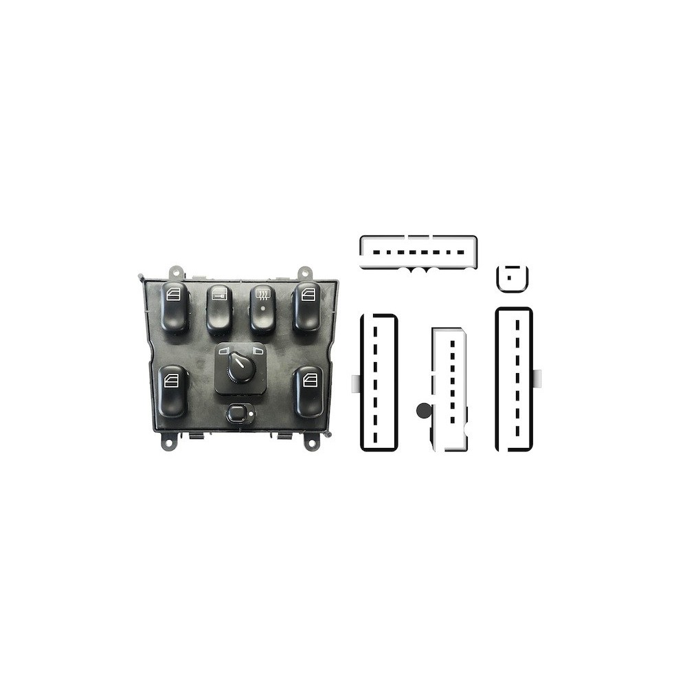 Compra MANDO ELEVALUNAS + ESP(6 BOTONES)30PIN MERCEDES MERCEDES M W163 98-05- al mejor precio en todocarrocería.com