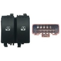 Compra MANDO ELEVALUNAS 2BOTONES 10PINES CONECTOR MARRÓN RENAULT RENAUL MEG 02- al mejor precio en todocarrocería.com