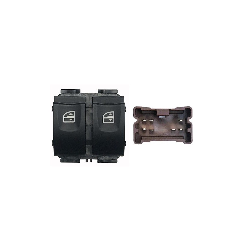 Compra MANDO ELEVALUNAS 2BOTONES 7 PINES CONECTOR MARRÓN RENAULT RENAULT CLIO 13- al mejor precio en todocarrocería.com