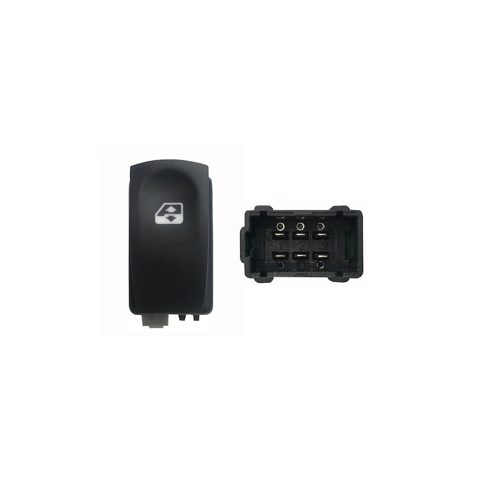 Compra MANDO ELEVALUNAS DELANTERO DERECHO+TR DERECHO/IZQUIERDO 6PIN(FICHA NEGRO) RENAULT RENAULT CLIO 05- al mejor precio en tod
