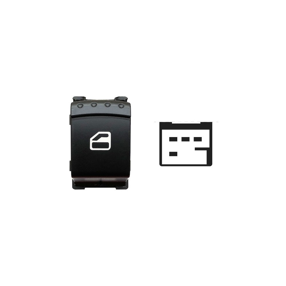 Compra MANDO ELEVALUNAS DELANTERO DERECHO+TR DERECHO/IZQUIERDO NEGRO/BLANCO 4 PINES VW VW SHARAN/ALHAMBRA 2000.04- al mejor prec