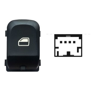 Compra MANDO ELEVALUNAS DELANTERO DERECHO+TRASERO DERECHO/IZQUIERDO(NEGRO/BLANCO)4 PINES AUDI AUDI A4/A5/Q5 07- al mejor precio 