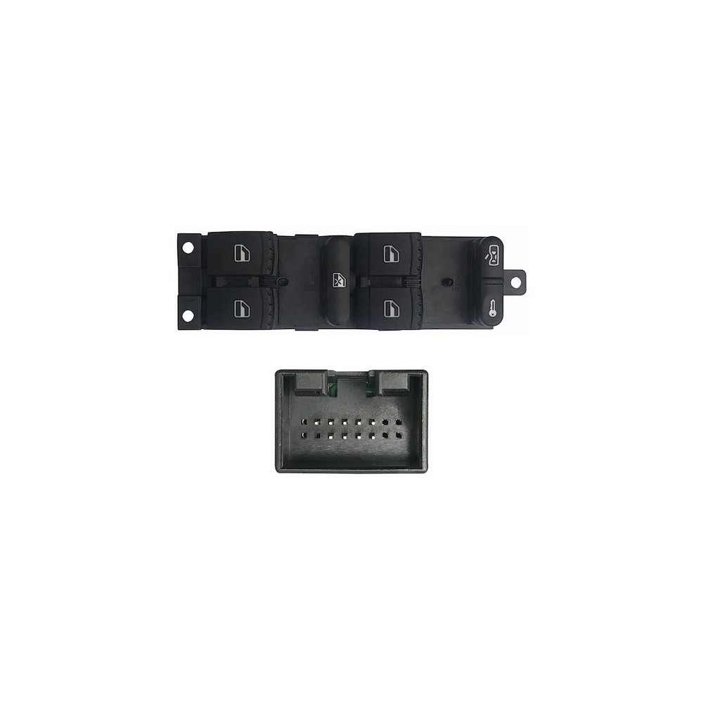 Compra MANDO ELEVALUNAS DELANTERO IZQUIERDO (NEGRO/BLANCO)(4 BOT)10PIN SKODA SEAT/SKODA/VW GOLF 97- al mejor precio en todocarro