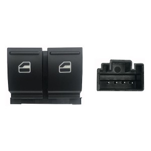 Compra MANDO ELEVALUNAS DELANTERO IZQUIERDO (NEGRO/BR)(2BOT)4 PINES VW SEAT/VW GOLF/PAS/IBI/LEON 03- al mejor precio en todocarr
