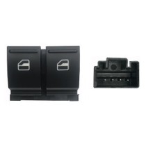 Compra MANDO ELEVALUNAS DELANTERO IZQUIERDO (NEGRO/BR)(2BOT)4 PINES VW SEAT/VW GOLF/PAS/IBI/LEON 03- al mejor precio en todocarr