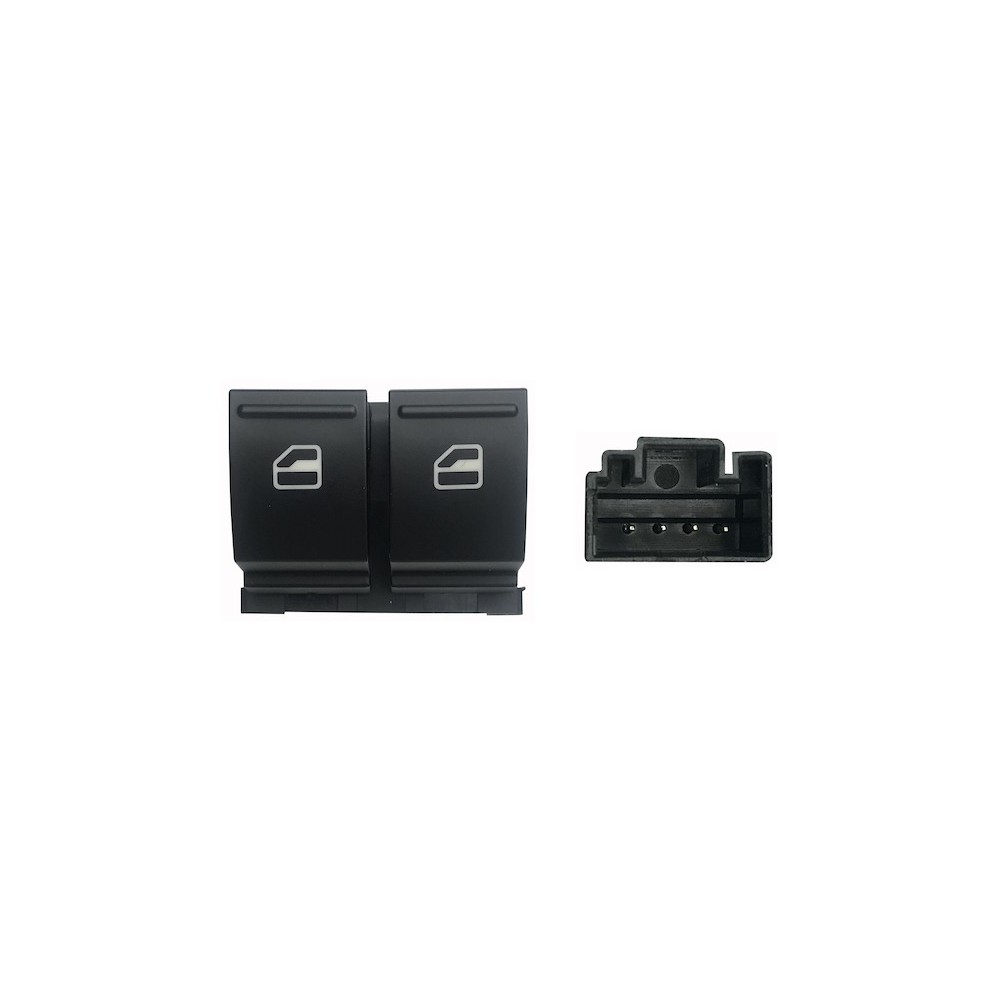 Compra MANDO ELEVALUNAS DELANTERO IZQUIERDO (NEGRO/BR)(2BOT)4 PINES VW SEAT/VW GOLF/PAS/IBI/LEON 03- al mejor precio en todocarr