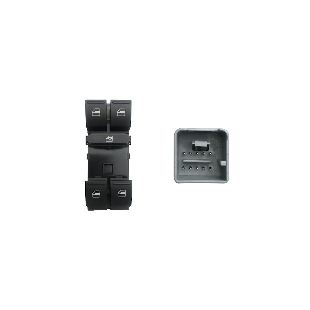 Compra MANDO ELEVALUNAS DELANTERO IZQUIERDO (PRET/BR)(4BOT)10PIN VW SEAT/VW GOLF/PAS/IBIZ/LEON 03- al mejor precio en todocarroc