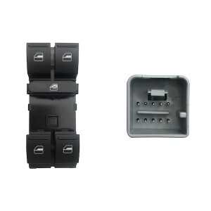 Compra MANDO ELEVALUNAS DELANTERO IZQUIERDO (PRET/BR)(4BOT)10PIN VW SEAT/VW GOLF/PAS/IBIZ/LEON 03- al mejor precio en todocarroc