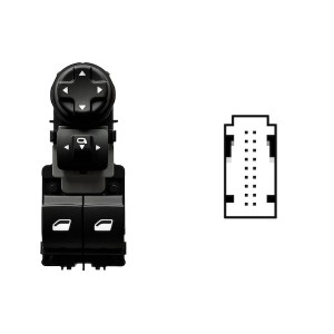 Compra MANDO ELEVALUNAS DELANTERO IZQUIERDO +ESP ELECT ABATIBLE(2 BOT)18PIN PEUGEOT CITROEN BERLINGO 2018.06- al mejor precio en