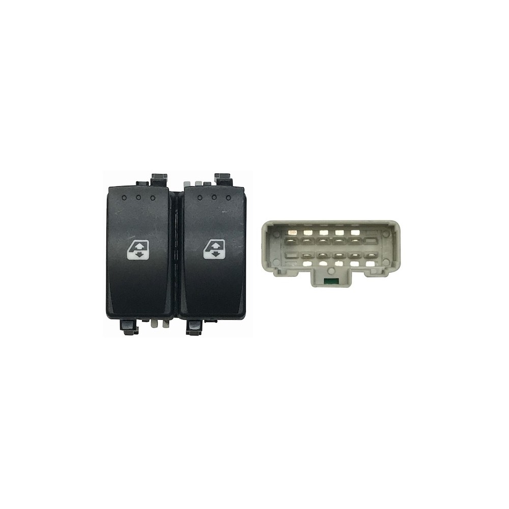 Compra MANDO ELEVALUNAS DELANTERO IZQUIERDO C/CONF+ESP(2BOT)10PIN(F.GRIS) RENAULT RENAULT LAGUNA/MEG 00- al mejor precio en todo