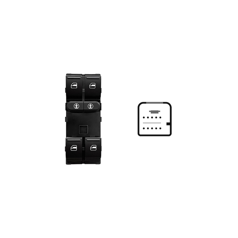 Achetez le LEVIER DE LEVAGE DE VITRE AVANT GAUCHE NOIR/BLANC (4 BOUTONS) 10 BROCHES VW VW TOUAREG 2002.10- au meilleur prix sur 