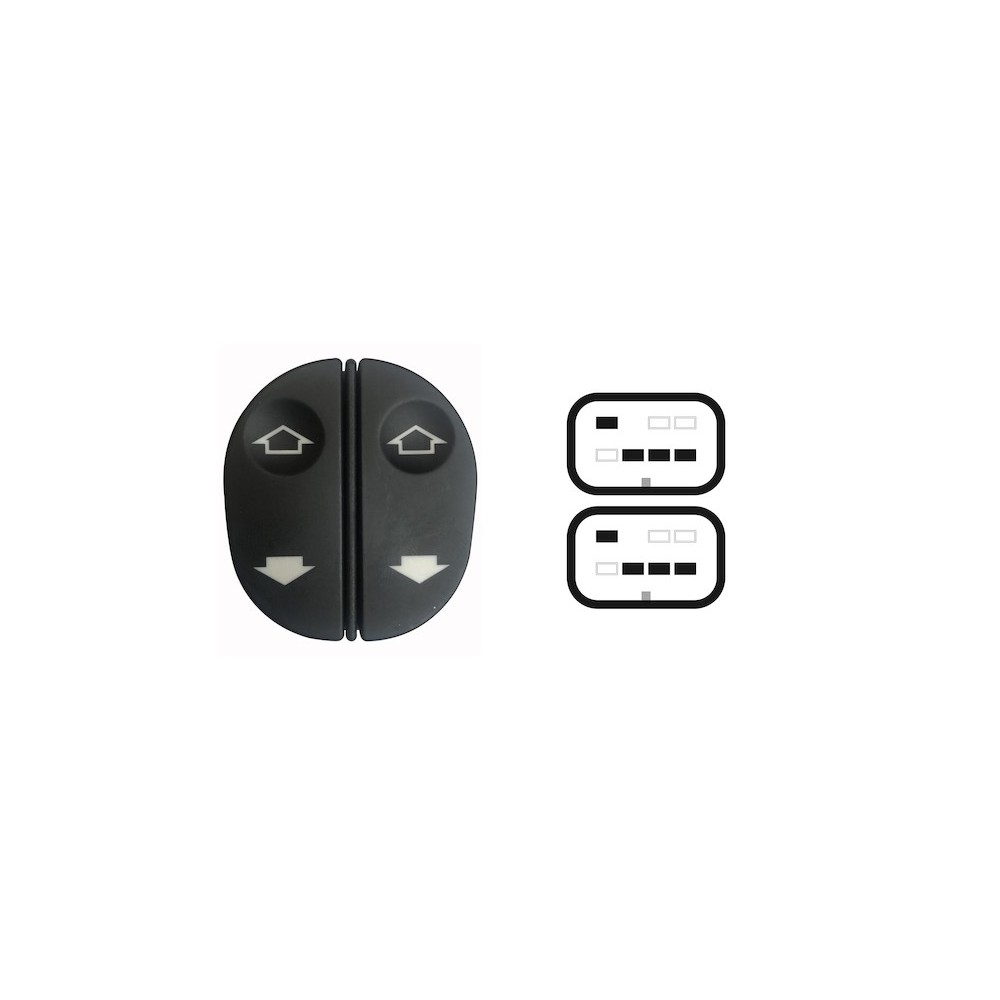 Compra MANDO ELEVALUNAS DELANTERO IZQUIERDO(2 BOT) 8PIN FORD FORD FIESTA/KA/PUMA 96/99/02- al mejor precio en todocarrocería.com