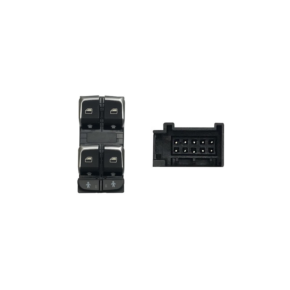 Compra MANDO ELEVALUNAS DELANTERO IZQUIERDO(NEGRO/BLANCO)(4 BOT)10PIN AUDI AUDI A4/Q5/Q7 15- al mejor precio en todocarrocería.c