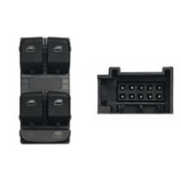 Compra MANDO ELEVALUNAS DELANTERO IZQUIERDO(NEGRO/BLANCO)(4 BOT)10PIN AUDI AUDI A43/A5/Q5 07- al mejor precio en todocarrocería.