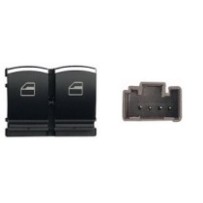 Compra MANDO ELEVALUNAS DELANTERO IZQUIERDO(NEGRO/CROMADO)(2 BOT)4 PINES VW VW GOLF/CADDY 08- al mejor precio en todocarrocería.