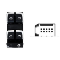 Achetez le LEVIER DE LEVAGE DE VITRE AVANT GAUCHE (NOIR/CHROMÉ) (4 BOUTONS) 10 BROCHES AUDI AUDI A4/A5/Q5 2011.11- au meilleur p
