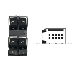 Achetez le LEVIER DE LEVAGE DE VITRE AVANT GAUCHE (NOIR/CHROMÉ) (4 BOUTONS) 10 BROCHES AUDI AUDI Q3/A6 2011.06- au meilleur prix