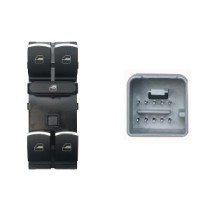 Compra MANDO ELEVALUNAS DELANTERO IZQUIERDO(NEGRO/CROMADO)(4 BOT)10PIN VW VW GOLF/PASSAT 08- al mejor precio en todocarrocería.c