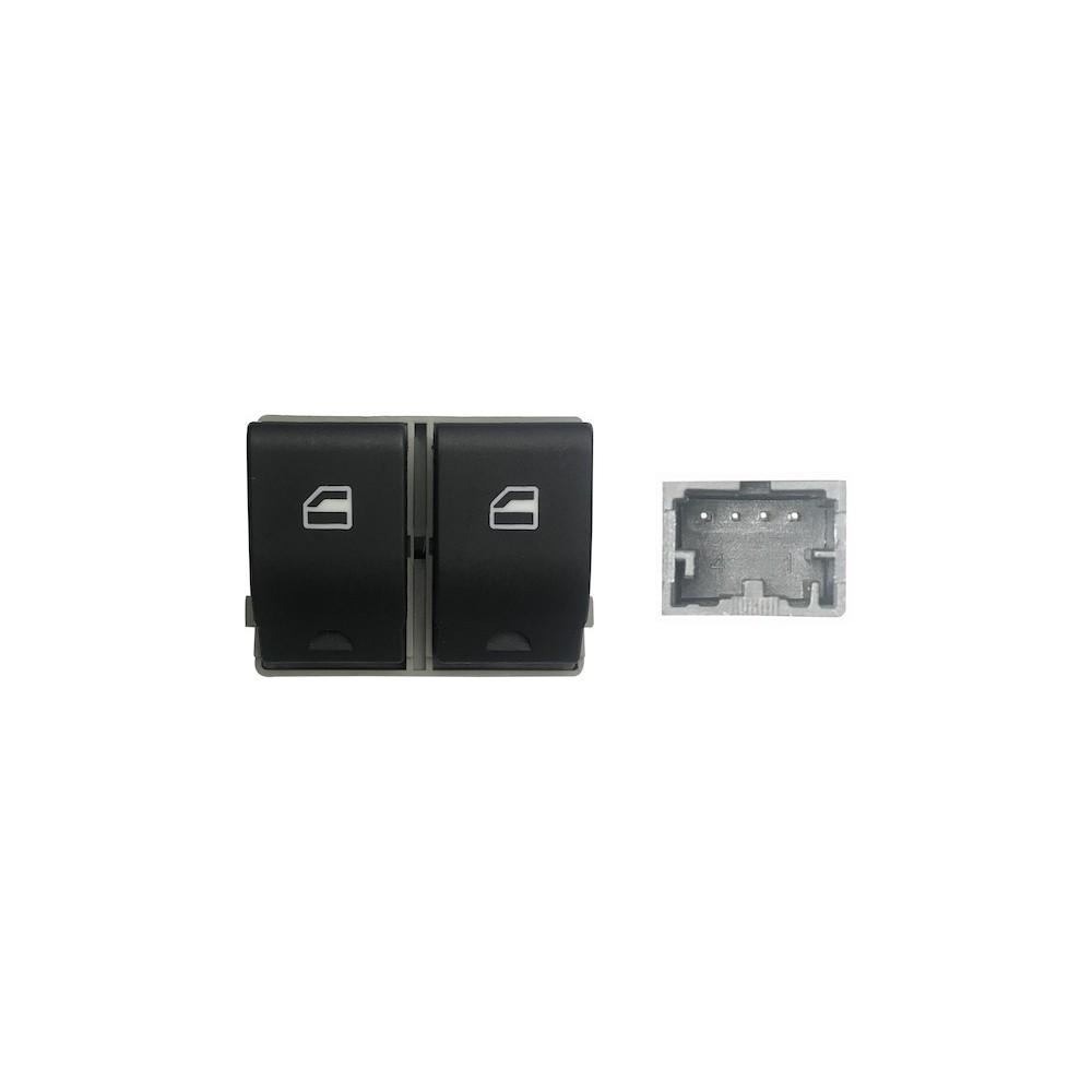Compra MANDO ELEVALUNAS DELANTERO IZQUIERDO(PRET/BLANCO)(2 BOT)4 PINES VW SEAT IBIZA/CORD/POLO 02- al mejor precio en todocarroc