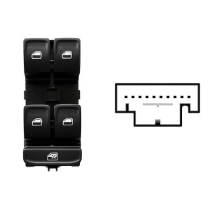 Achetez le LEVIER DE LEVAGE DE VITRE AVANT GAUCHE (PRÉT/BRAN)(4 BOUTONS) 10 BROCHES SKODA SKODA OCTAVIA III 2013.01- au meilleur