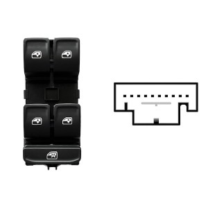 Achetez le LEVIER DE LEVAGE DE VITRE AVANT GAUCHE (PRET/BRAN)(4 BOUTONS)10PIN SKODA SKODA FABIA III/OCTAVIA 2018.09- au meilleur