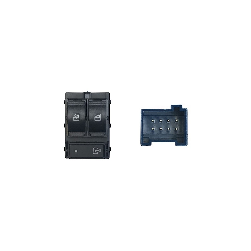 Compra MANDO ELEVALUNAS DELANTERO IZQUIERDO+BLOQ PORTA(CHAVE LOGO)GRIS(2BOT)8PI PEUGEOT FIAT DUCATO 06- al mejor precio en todoc