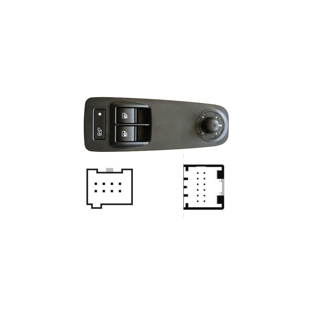 Compra MANDO ELEVALUNAS DELANTERO IZQUIERDO+BLOQ PORTA(VAN LOGO)(2BOT)20PIN FIAT CITROEN JUMPER/BOX 06- al mejor precio en todoc