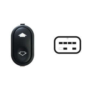 Achetez le commutateur de lève-vitre avant gauche + droit 6 broches pour FORD TRANSIT 2000.06- au meilleur prix sur todocarrocer