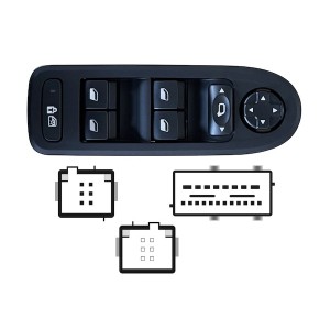 Achetez LEVIER DE LEVE-VITRE AVANT GAUCHE+ESP (4 BOUTONS) 26 BROCHES CITROEN PEUGEOT 508/C5 2010.11- au meilleur prix sur todoca