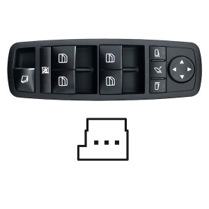 Achetez LEVIER DE LEVAGE AVANT GAUCHE + ESP ABATTABLE + JAN LAT AJUST (NOIR) (4 BOUTONS) 3 BROCHES MERCEDES MERCEDES M W164 2005
