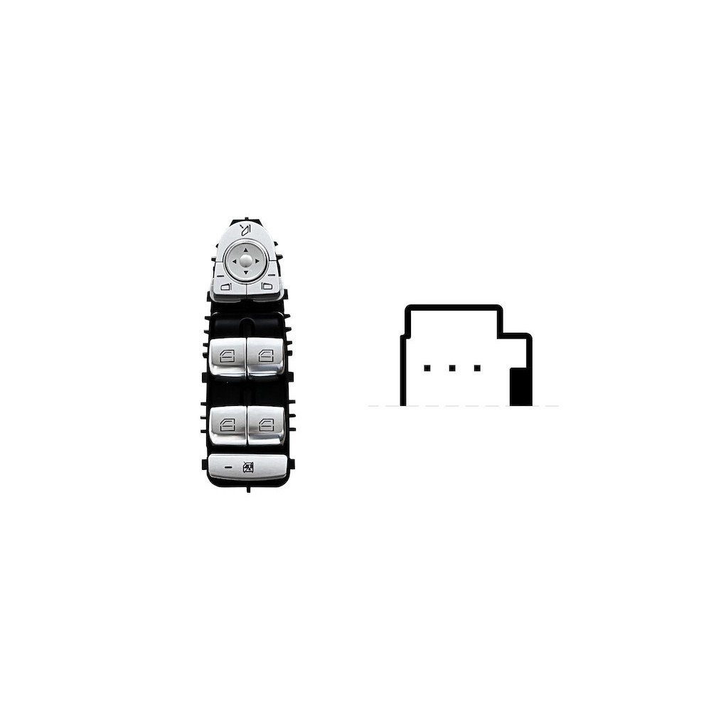 Achetez LEVIER DE LEVAGE DE VITRE AVANT GAUCHE + ESP ABATTABLE (4 BOUTONS CHROMÉS) 3 BROCHES MERCEDES MERCEDES C W205 2014.02- a