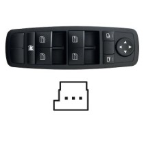 Compra MANDO ELEVALUNAS DELANTERO IZQUIERDO+ESP NAO ABATIBLE(NEGRO)(4 BOT)3 PIN MERCEDES MERCEDES M W164 2005.02- al mejor preci