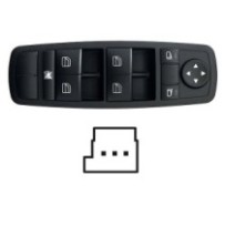 Achetez LEVIER DE LEVAGE DE VITRE AVANT GAUCHE + ESP NAO RABATTABLE (NOIR) (4 BOUTONS) 3 BROCHES MERCEDES MERCEDES M W164 2005.0