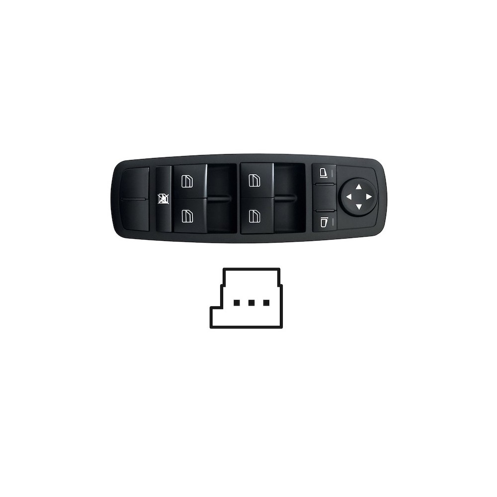 Compra MANDO ELEVALUNAS DELANTERO IZQUIERDO+ESP NAO ABATIBLE(NEGRO)(4 BOT)3 PIN MERCEDES MERCEDES M W164 2005.02- al mejor preci