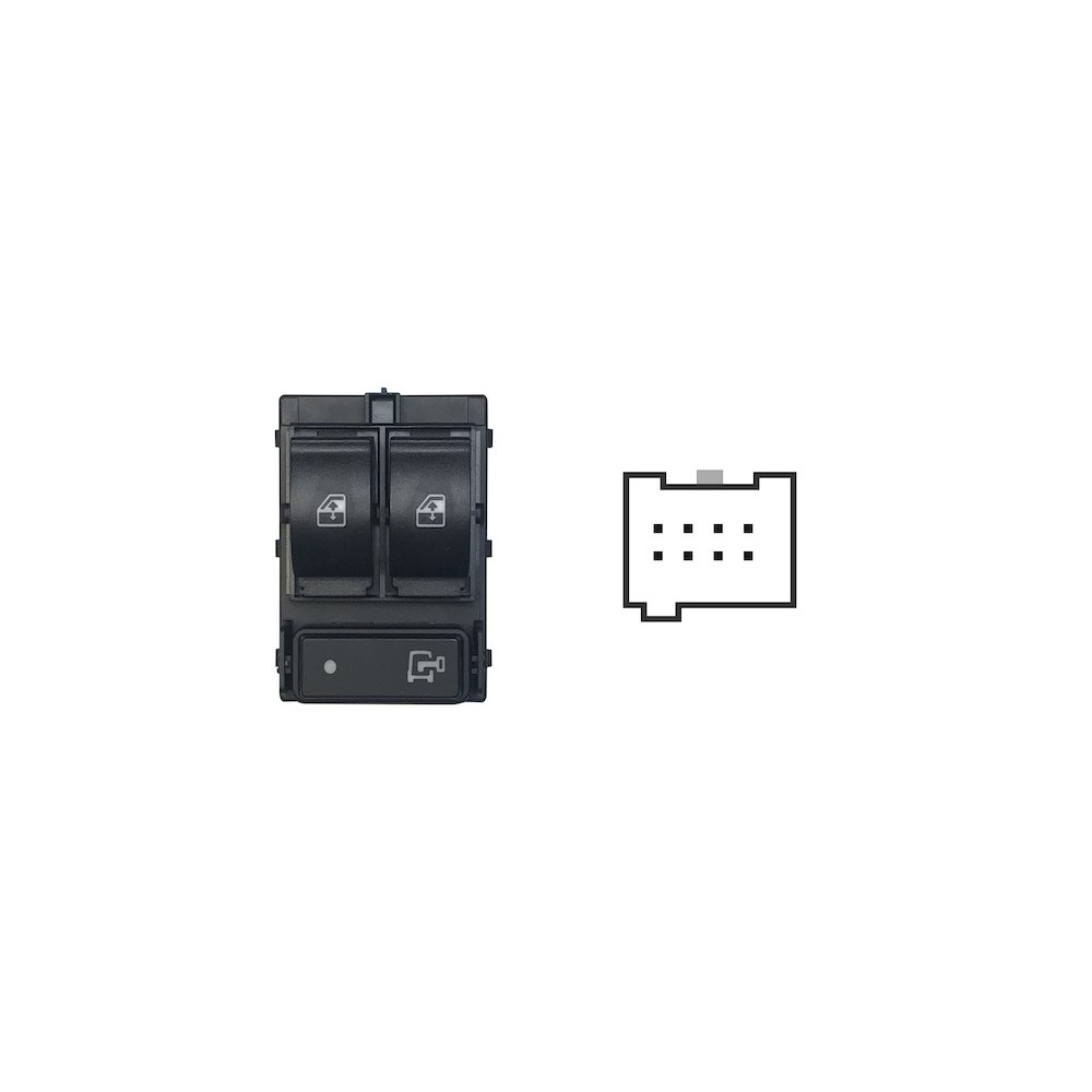 Achetez LEVIER DE LEVAGE VITRE ÉLECTRIQUE AVANT GAUCHE + BLOC PORTE (2 BOUTONS) CONNECTEUR 8 BROCHES BLEU FIAT FIAT DOBLO 2010.0
