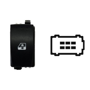 Compra MANDO ELEVALUNAS TRASERO DERECHO/IZQUIERDO 6PIN RENAULT RENAULT LAGUNA/SCENIC II 01- al mejor precio en todocarrocería.co