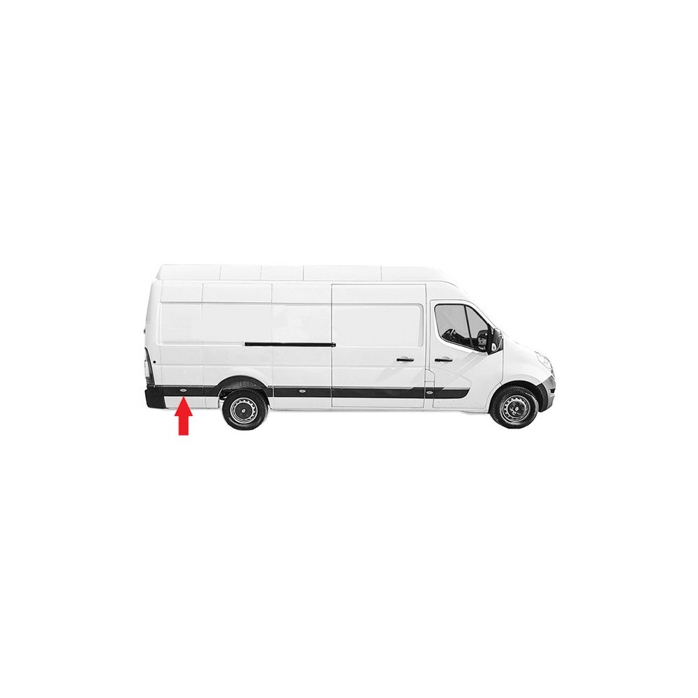 Achetez MOULURE PANNEAU LATÉRAL DROIT ARRIÈRE AVEC FEU CLIGNOTANT (COURT/MOYEN/LONG) OPEL RENAULT MASTER III/MOV 2010.02- au mei