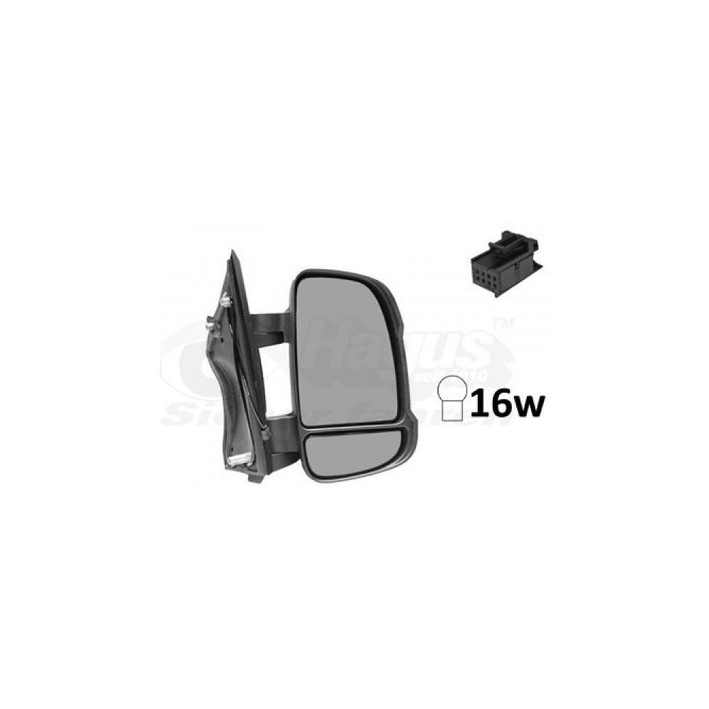 Compra RETROVISOR DERECHO MANUAL CONVEXO C/PIS W16W BRAZO CORTO(8CM) 2PIN PEUGEOT FIAT DUCATO/JUMP 06- al mejor precio en todoca