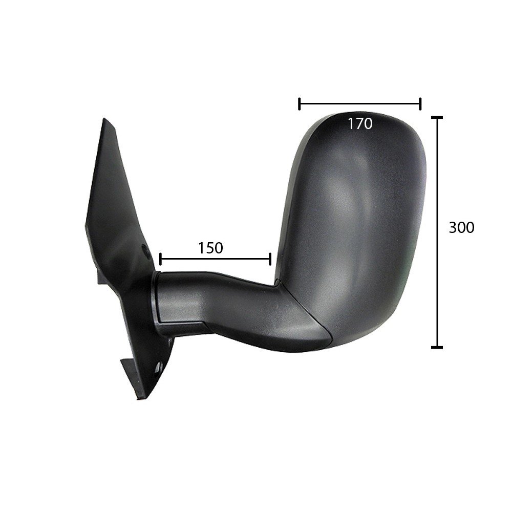 Compra RETROVISOR IZQUIERDO MANUAL BRAZO LARGO (150MM) FORD FORD TRANSIT 94- al mejor precio en todocarrocería.com
