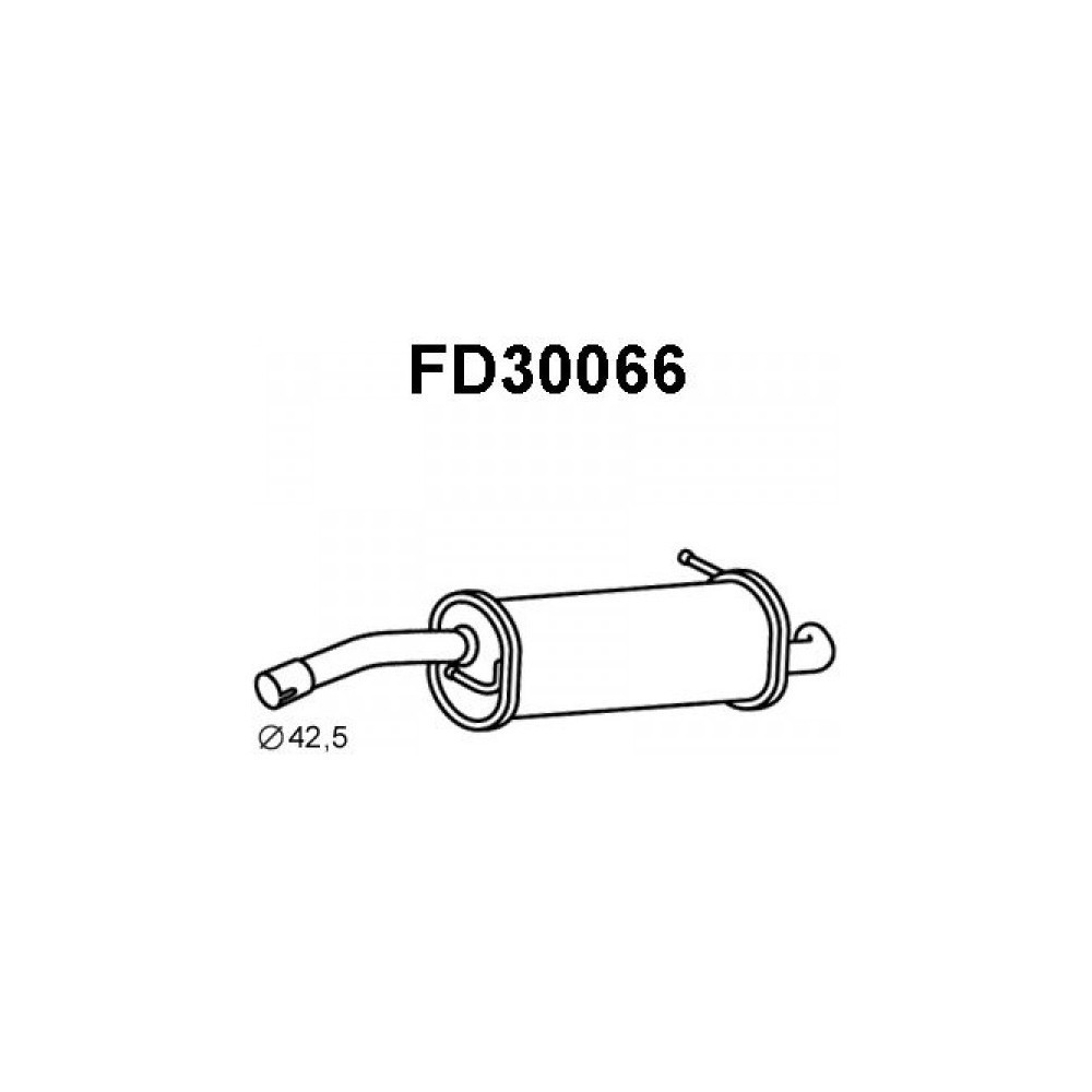 Achetez SILENCIEUX ARRIÈRE FORD FIESTA 1.2/1.3/1.4 02- au meilleur prix sur todocarrocería.com.